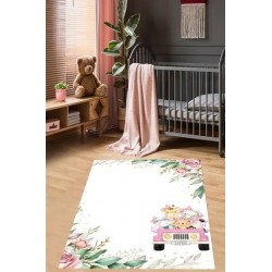 Забавен детски килим 130х180см. - Животинки в автомобил