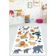 Забавен детски килим 130х180см. - Животни