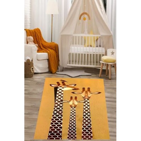 Забавен детски килим 130х180см. - Жирафи