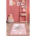 Забавен детски килим 130х180см. - Розово слонче